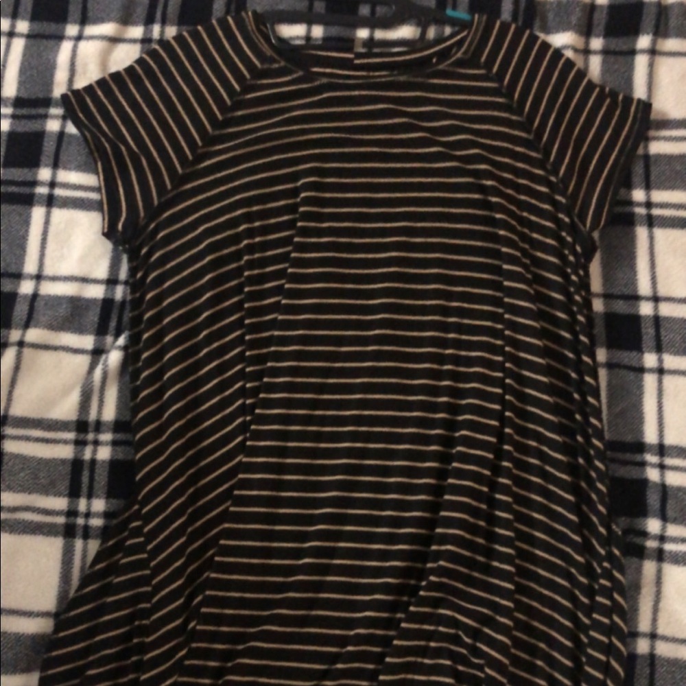 Stripped oversized tshirt dress